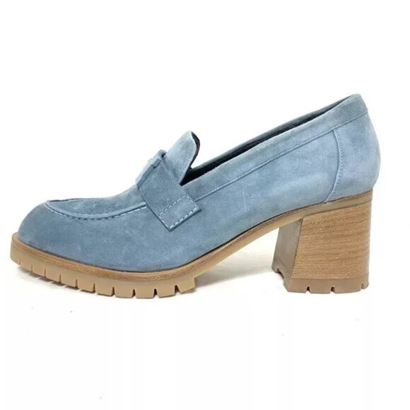 Hermes Shoes - 100% Authentic HERMES faux Blue Gray Suede Women's Shoes 878-102024